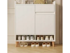 Moderna cômoda branca com muito espaço para sapatos 60 cm com gaveta