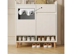 Moderna cômoda branca com muito espaço para sapatos 60 cm com gaveta