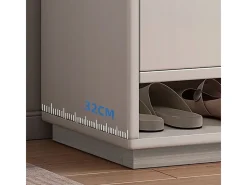MODERNA CÔMODA BRANCA COM GRANDE CAPACIDADE PARA SAPATOS ESTANTE DE 2 PORTAS ESTREITA