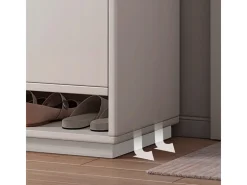 MODERNA CÔMODA BRANCA COM GRANDE CAPACIDADE PARA SAPATOS ESTANTE DE 2 PORTAS ESTREITA