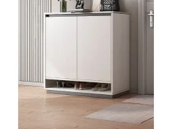 MODERNA CÔMODA BRANCA COM GRANDE CAPACIDADE PARA SAPATOS ESTANTE DE 2 PORTAS ESTREITA