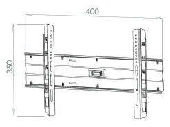 Montagem na parede de TV WF110 Preto A. 35 x L. 40 x P. 4 cm