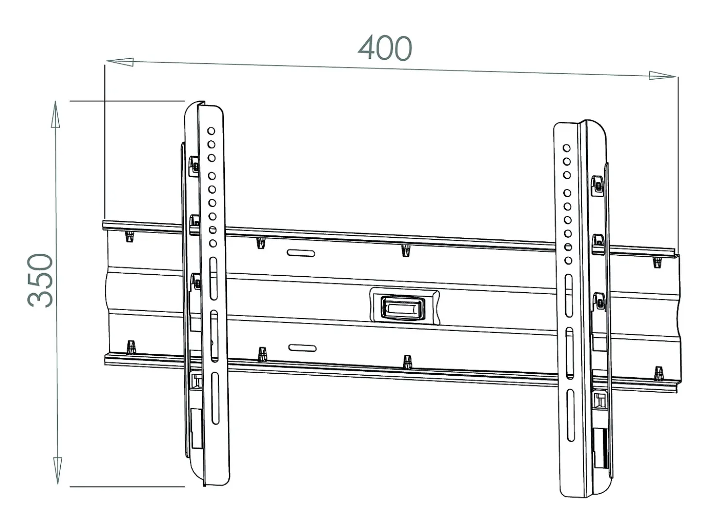 Montagem na parede de TV WF110 Preto A. 35 x L. 40 x P. 4 cm