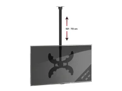 Montagem no teto de TV B-DX Preto A. 52 x L. 40 x P. 15 cm