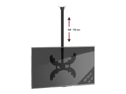 Montagem no teto de TV B-DX Preto A. 52 x L. 40 x P. 15 cm