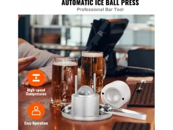 Máquina de Chopp SucceBuy 61 mm, Pressa de Chopp em Alumínio Redondo para Whisky, Prata