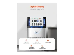 Máquina de Gelo SucceBuy Máquina de Gelo Comercial com Display LED, 40,82 kg/dia para Gastronomia