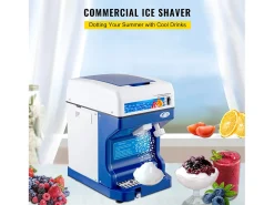 Máquina de Gelo SucceBuy Máquina de Cone de Neve 250 W 265 LBS/H Triturador de Gelo Ajustável para Uso Doméstico