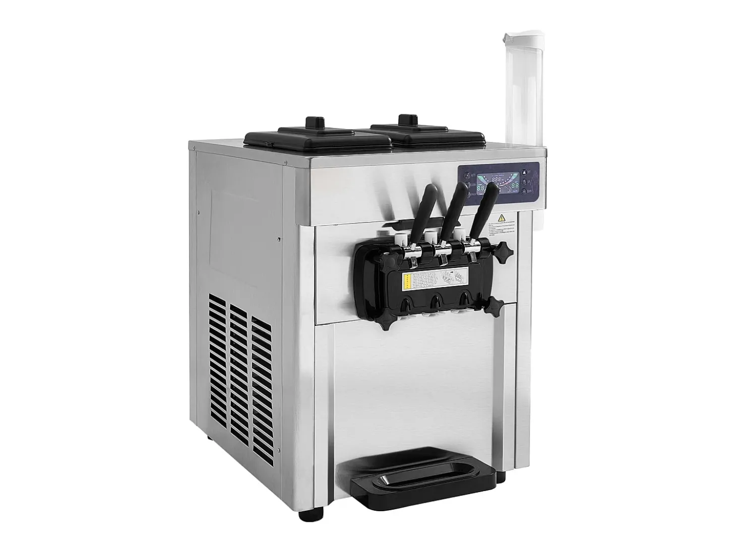 Máquina de Sorvete SucceBuy, Aparelho de Gelo Italiano 3 Sabores 18-28 L/h, para Qualquer Aventura de Campismo
