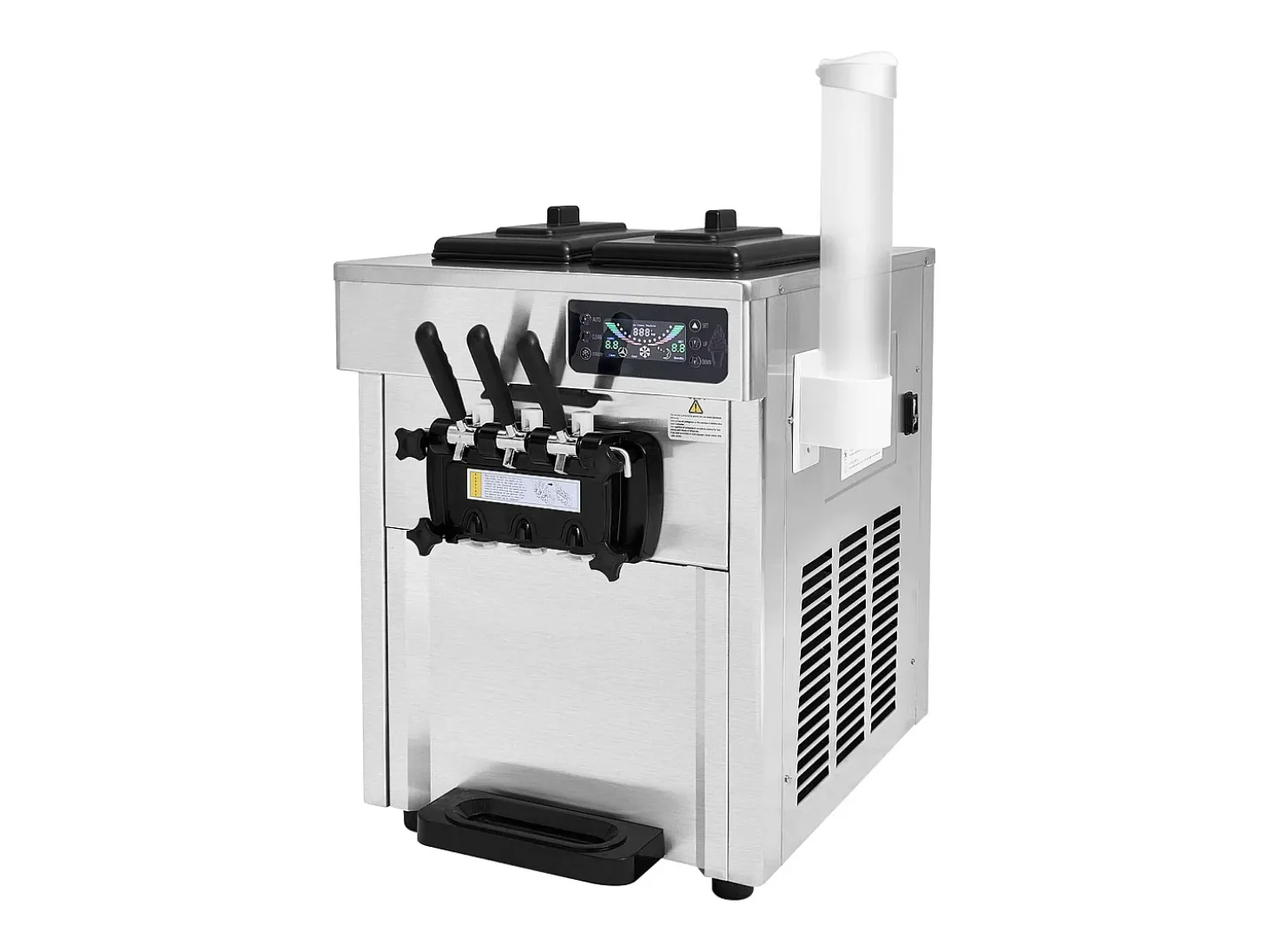 Máquina de Sorvete SucceBuy, Aparelho de Gelo Italiano 3 Sabores 18-28 L/h, para Qualquer Aventura de Campismo