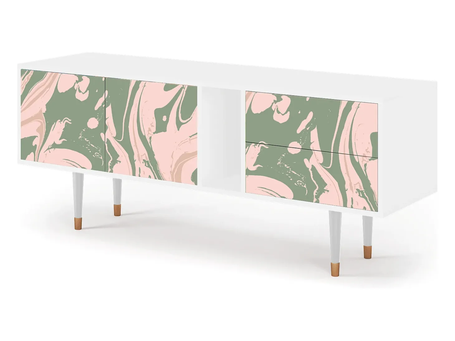 Mueble de TV - 170х69х48 cm - T1 - Aquarelle, Branco