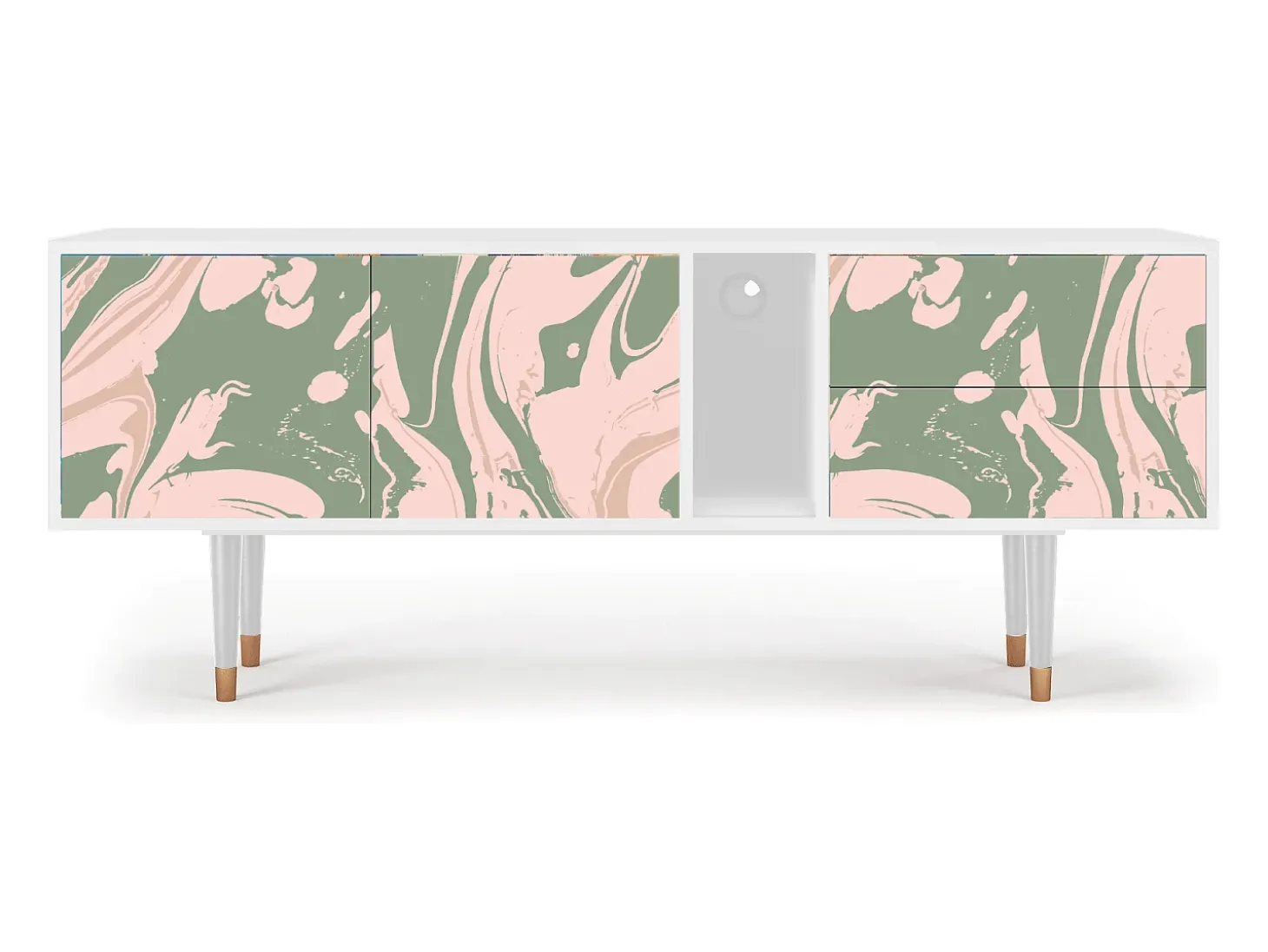 Mueble de TV - 170х69х48 cm - T1 - Aquarelle, Branco