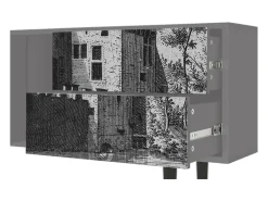 Mueble de TV - 170х69х48 cm - T1 - Castle with Bridge, Cinza