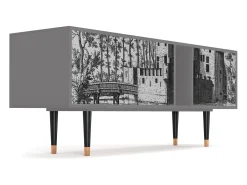 Mueble de TV - 170х69х48 cm - T1 - Castle with Bridge, Cinza