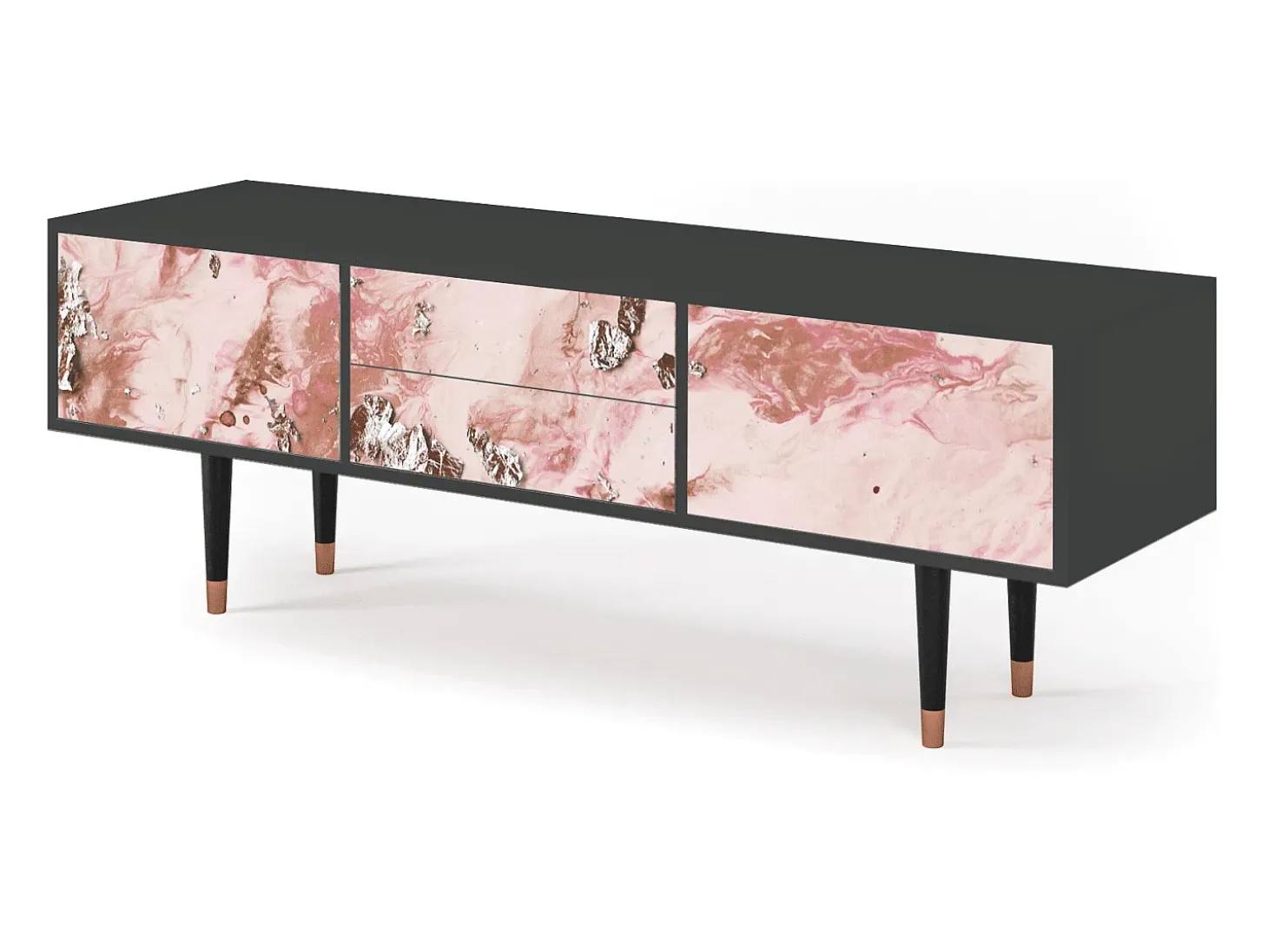Mueble de TV - 170х59х48 cm - T4 - Cotton Candy, Antracite