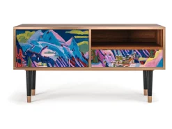 Mueble de TV - 115х59х48 cm - T3 - Davos Winter, Nogueira