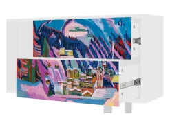Mueble de TV - 170х69х48 cm - T1 - Davos Winter, Branco