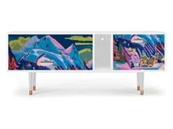 Mueble de TV - 170х69х48 cm - T1 - Davos Winter, Branco