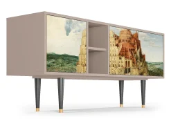 Mueble de TV - 150х69х41 cm - T5 - Elder The Tower, Latte