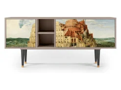 Mueble de TV - 150х69х41 cm - T5 - Elder The Tower, Latte