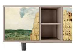 Mueble de TV - 150х69х41 cm - T5 - Elder The Tower, Latte