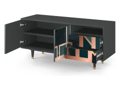 Mueble de TV - 125х56х41 cm - T7 - Emerald Metro, Antracite