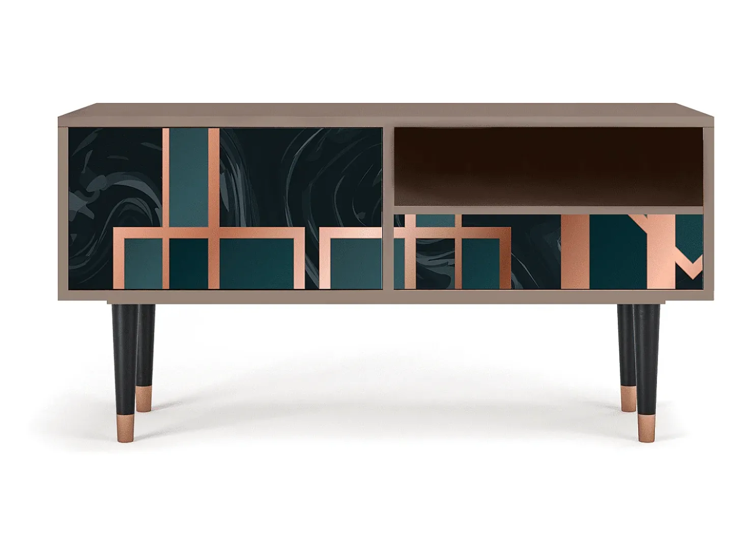 Mueble de TV - 115х59х48 cm - T3 - Emerald Metro, Latte