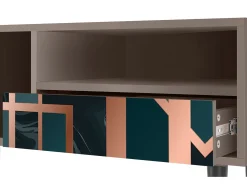 Mueble de TV - 115х59х48 cm - T3 - Emerald Metro, Latte