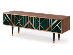 Mueble de TV - 170х59х48 cm - T4 - Emerald Gatsby, Nogueira