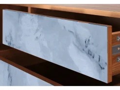 Mueble de TV - 170х59х48 cm - T4 - Feather Ice, Nogueira