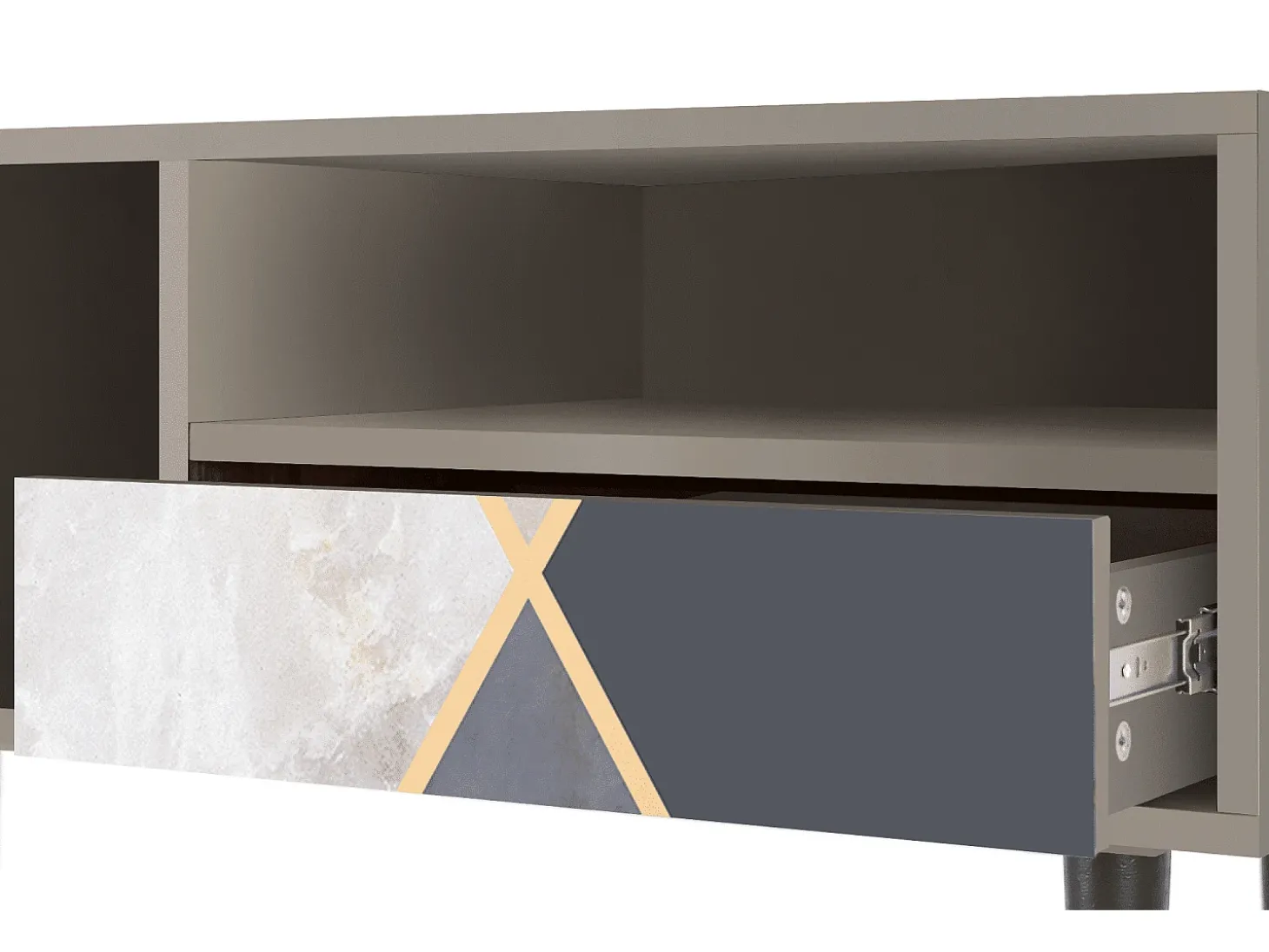 Mueble de TV - 115х59х48 cm - T3 - Ideal Harmony, Areia