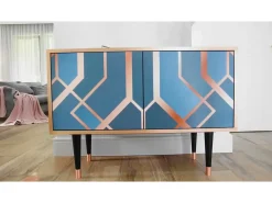 Mueble de TV - 170х69х48 cm - T2 - Lady with Fan by Klimt, Latte