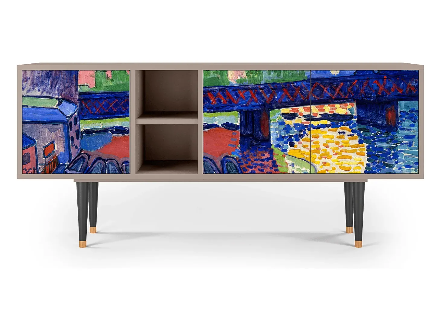 Mueble de TV - 150х69х41 cm - T5 - Le Séchage des voiles , Latte
