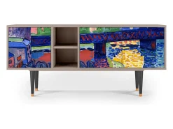 Mueble de TV - 150х69х41 cm - T5 - Le Séchage des voiles , Latte