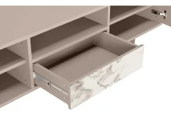 Mueble de TV - 170х59х41 cm - T6 - Milk Marble, Latte