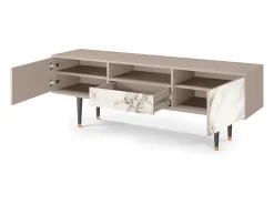 Mueble de TV - 170х59х41 cm - T6 - Milk Marble, Latte