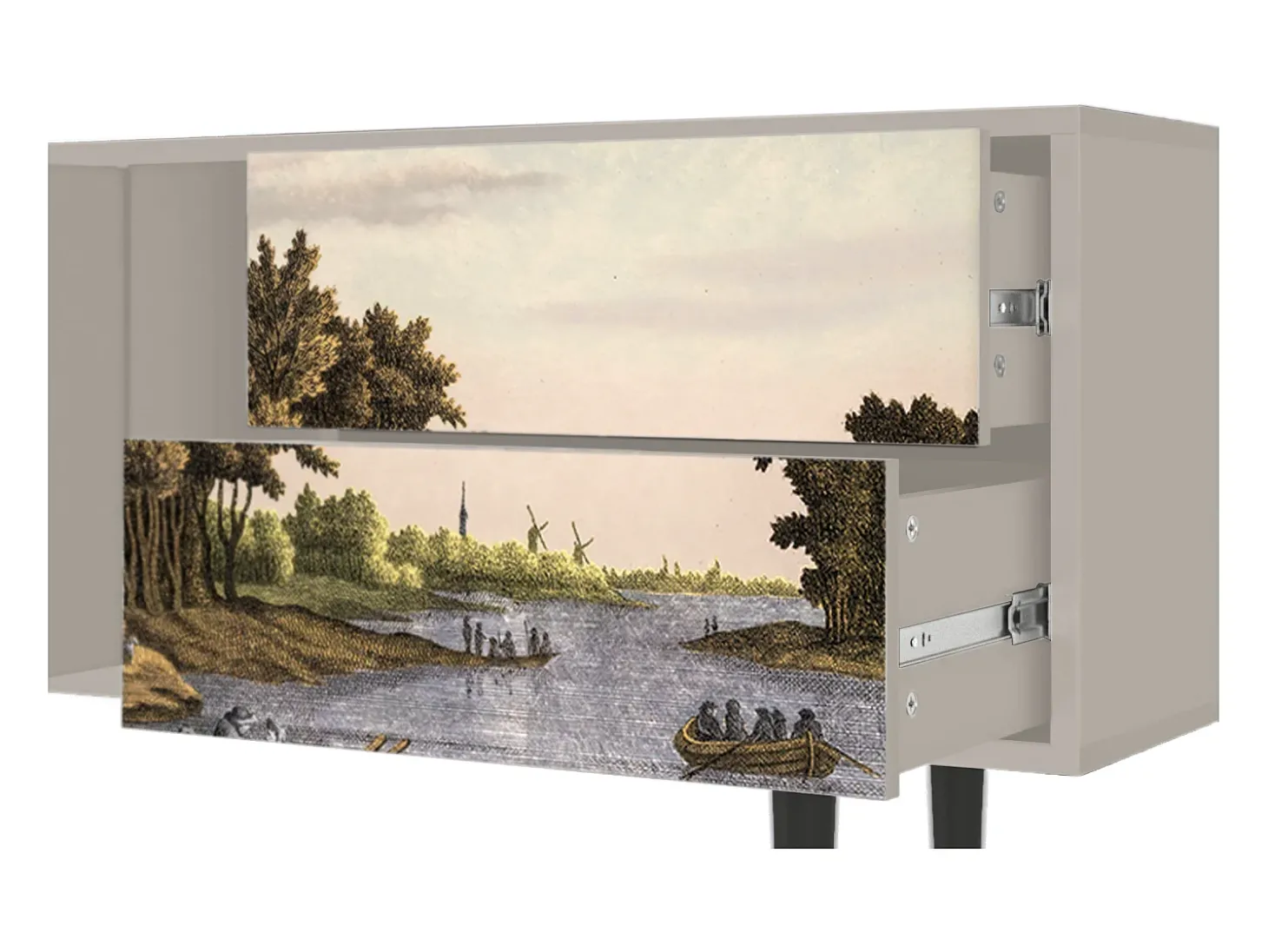 Mueble de TV - 170х69х48 cm - T1 - Mill along a River, Areia