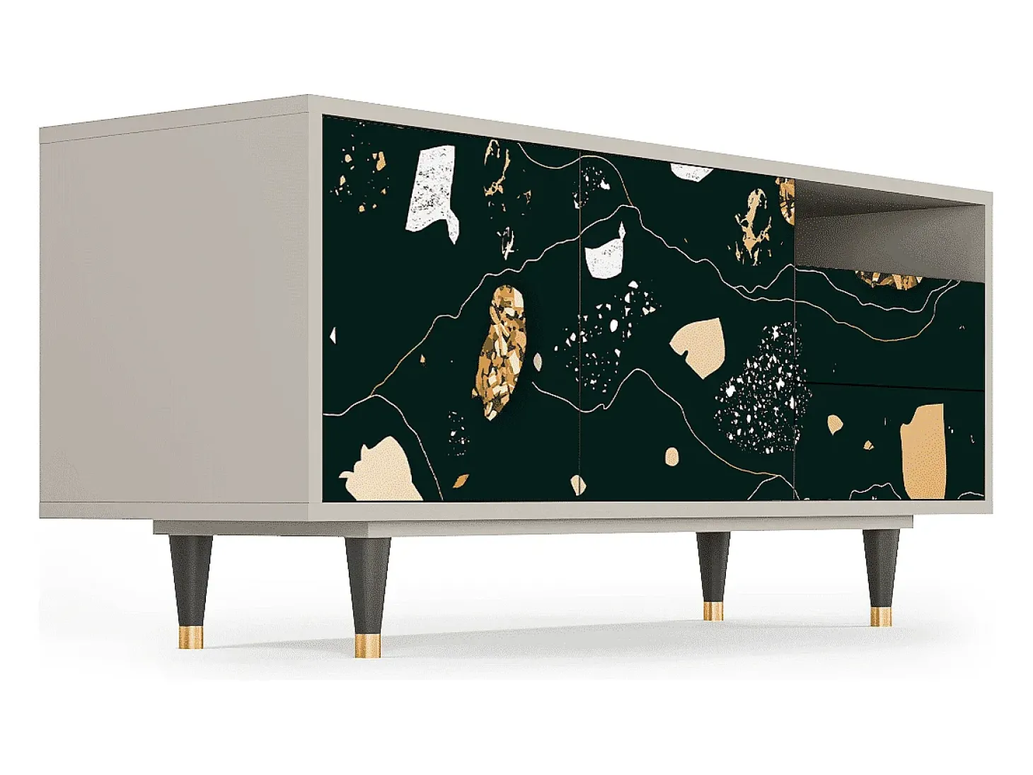 Mueble de TV - 125х56х41 cm - T7 - Space Rocks, Areia