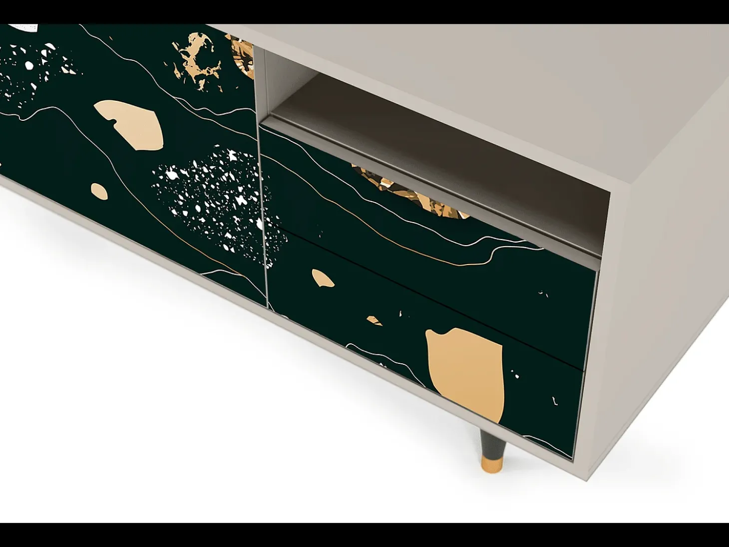 Mueble de TV - 125х56х41 cm - T7 - Space Rocks, Areia