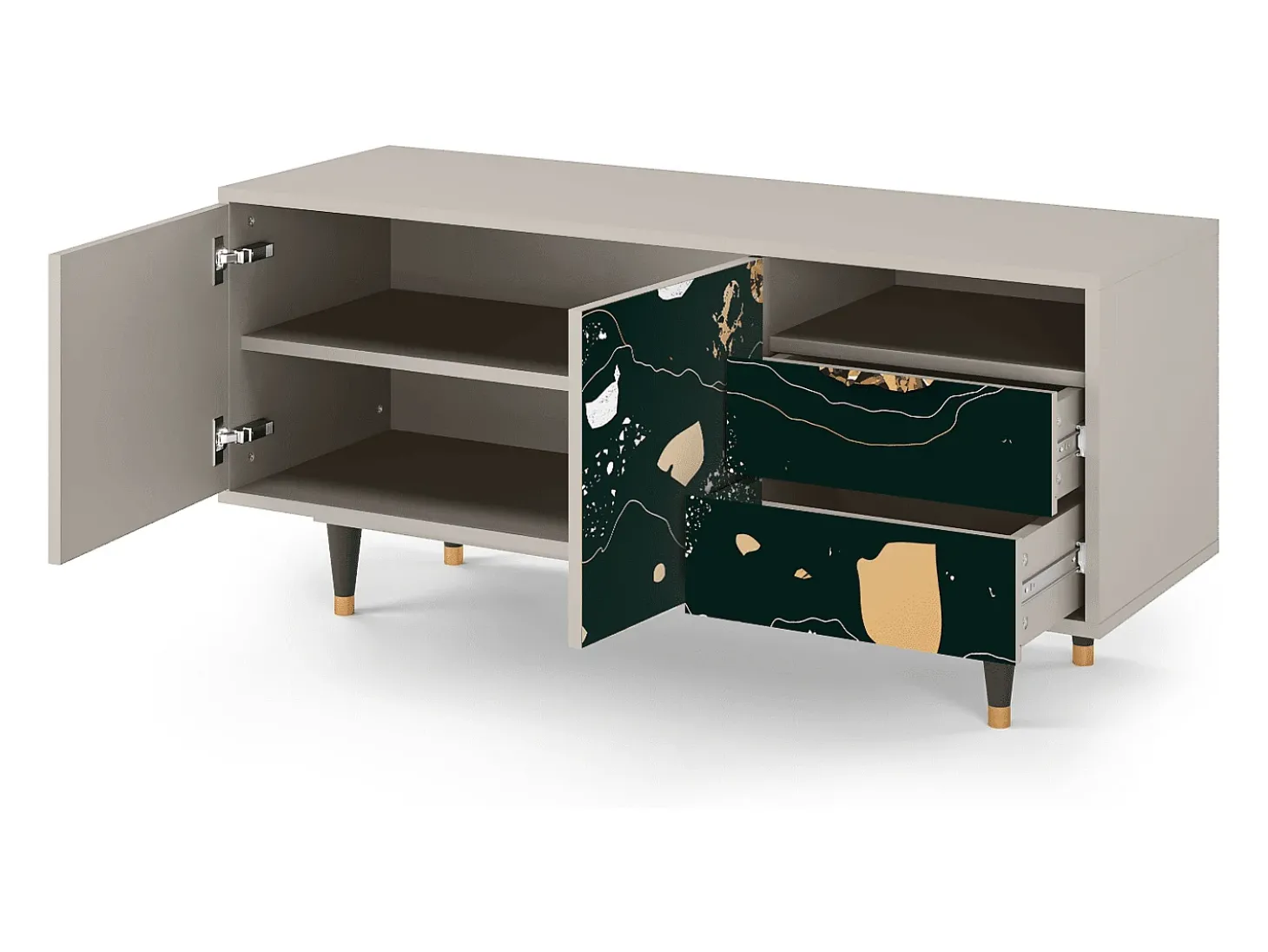 Mueble de TV - 125х56х41 cm - T7 - Space Rocks, Areia