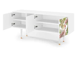 Mueble de TV - 150х69х41 cm - T5 - Sweet Flamingo, Branco
