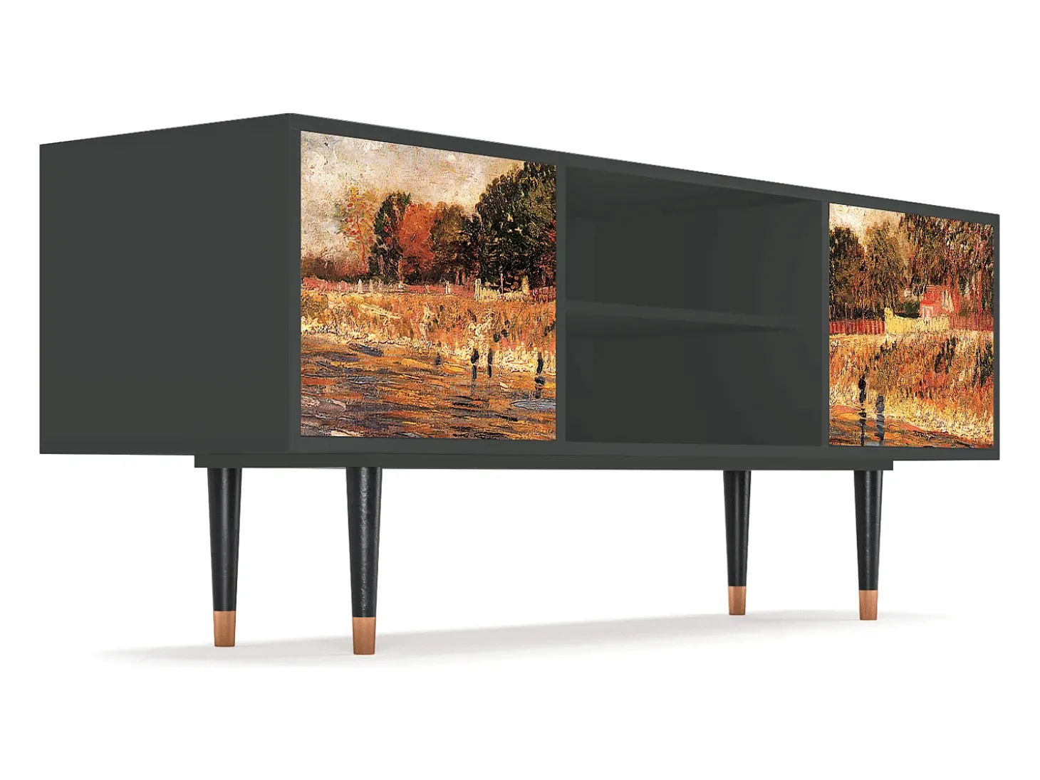 Mueble de TV - 170х69х48 cm - T2 - The Banks, Antracite