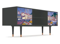 Mueble de TV - 170х69х48 cm - T2 - The Port of Collioure , Antracite