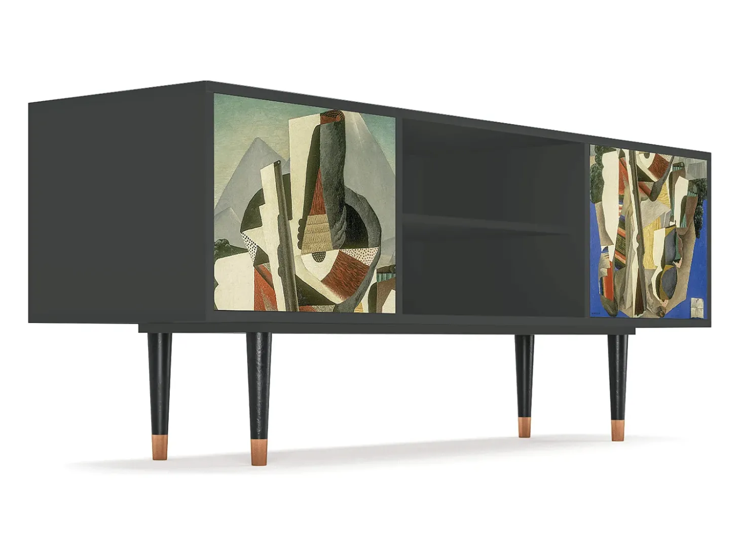 Mueble de TV - 170х69х48 cm - T2 - The Cubist Paintings , Antracite