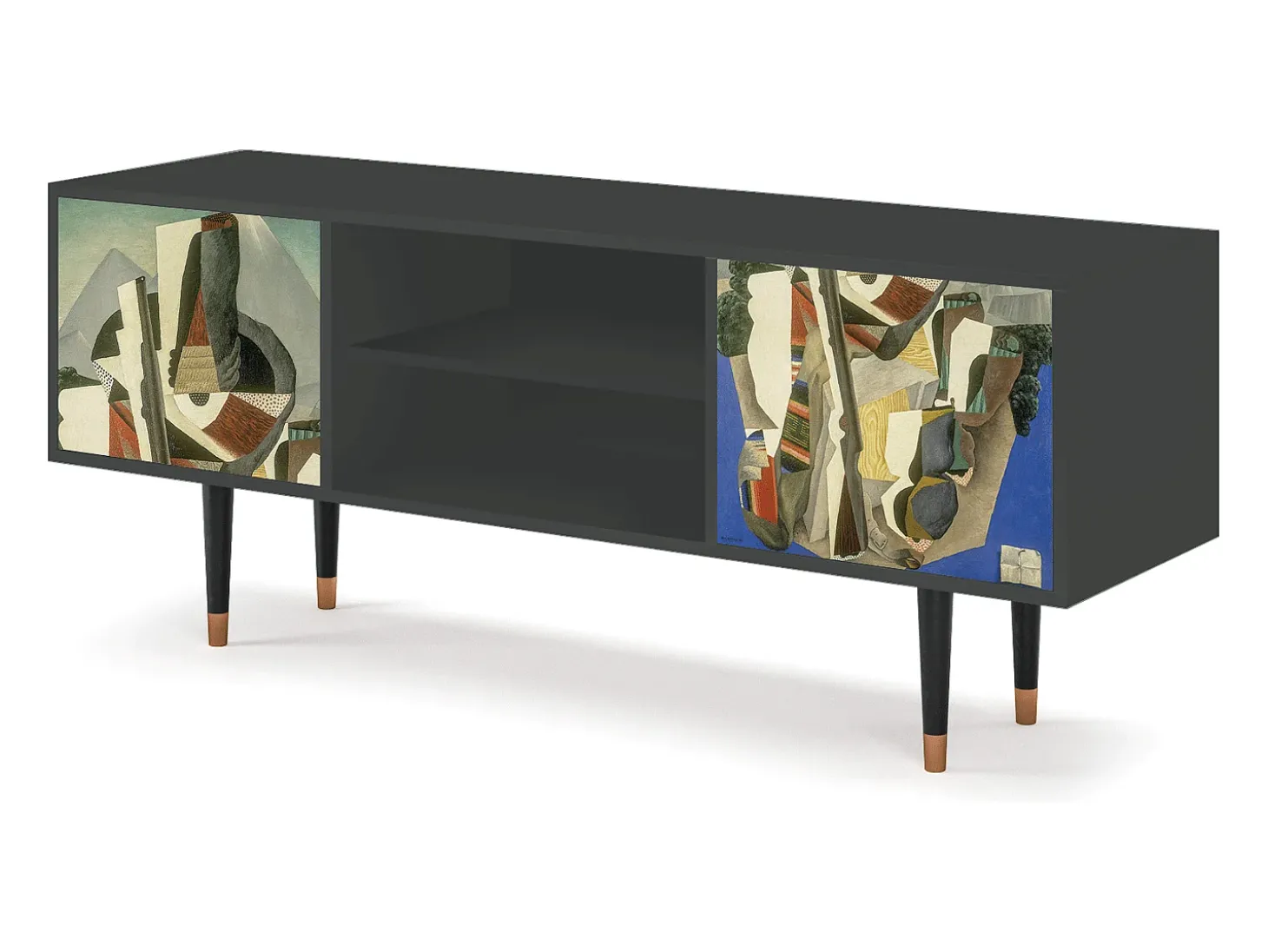 Mueble de TV - 170х69х48 cm - T2 - The Cubist Paintings , Antracite