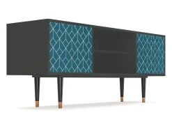 Mueble de TV - 170х69х48 cm - T2 - Turquoise Geometry, Antracite