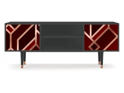 Mueble de TV - 170х69х48 cm - T2 - Velvet 1920's, Antracite