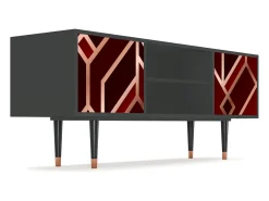 Mueble de TV - 170х69х48 cm - T2 - Velvet 1920's, Antracite