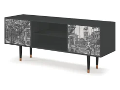 Mueble de TV - 170х69х48 cm - T2 - View of the Piazza, Antracite