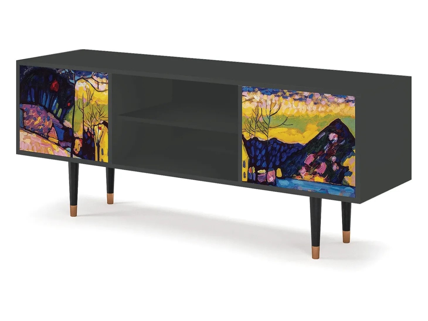 Mueble de TV - 170х69х48 cm - T2 - Winter Landscape, Antracite